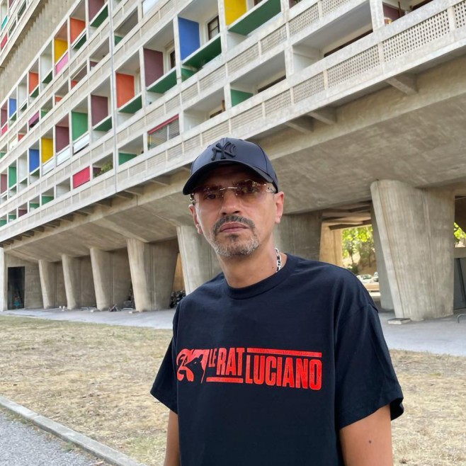 TEE SHIRT "LE RAT LUCIANO X MAISON MERE" TYPO